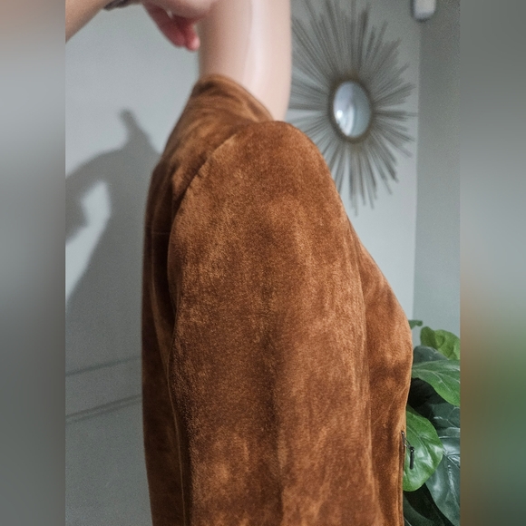Vintage Valerie Stevens Suede Leather Jacket. Rich Brown. Size MP — 100% Leather - Picture 12 of 16